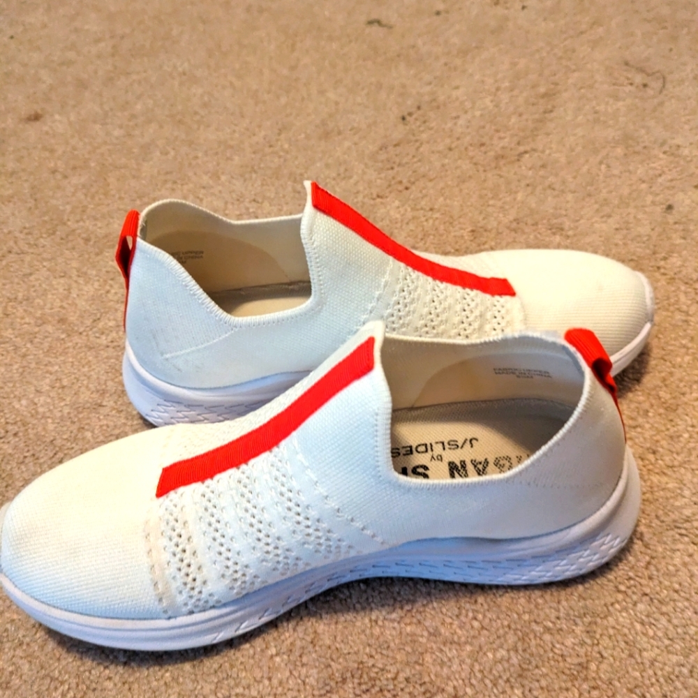 White slip on sneakers